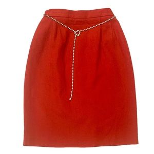 Y2K Vintage 90s Burnt Orange High Waist Pencil Skirt